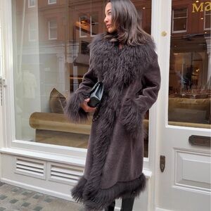 Charlotte Simone Donna Coat in chocolate brown